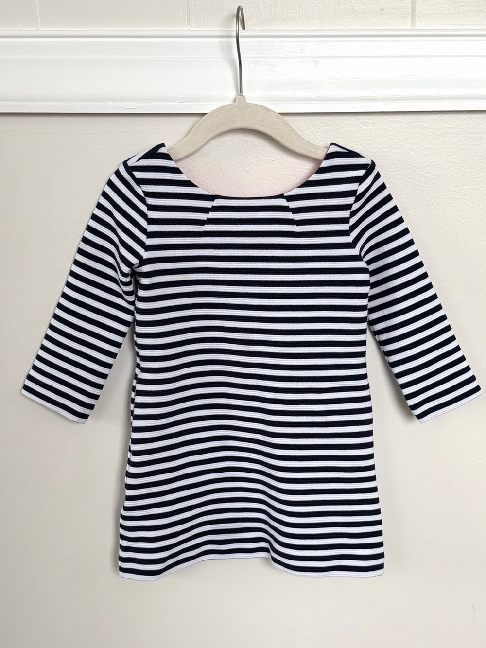 Lilly Pulitzer Toddler Girls Navy & White Striped Long-Sleeve Shift Dress XS